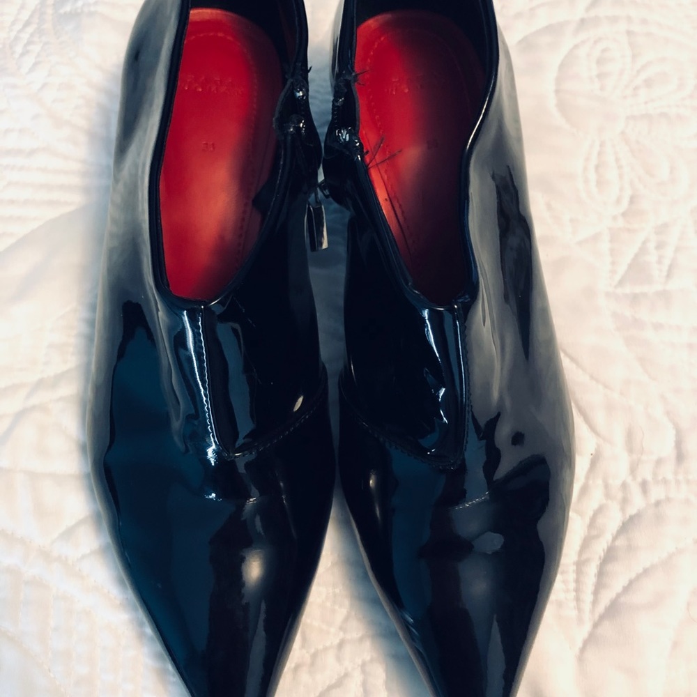 Shiny Patent Booties